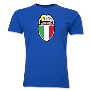 Logo của đội tuyển Italia bị một hàm răng cắn rách được in trên áo phông cũng là một thiết kế ăn theo.